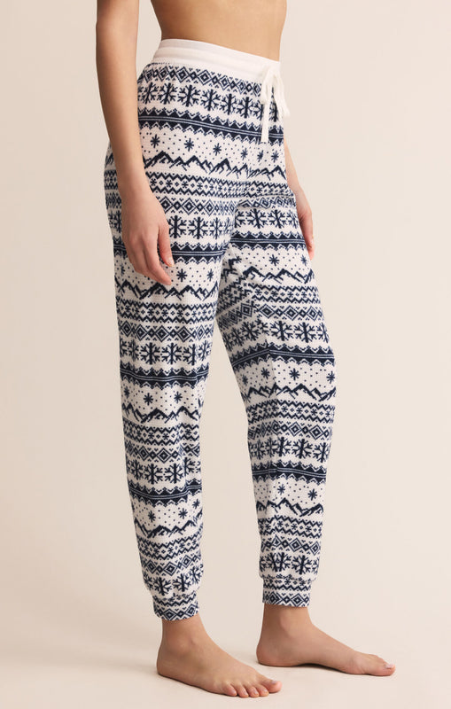 Twilight Fairisle Jogger-Loungewear Bottoms-Vixen Collection, Day Spa and Women's Boutique Located in Seattle, Washington