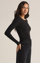 Variegated Layer Top-Long Sleeves-Vixen Collection, Day Spa and Women's Boutique Located in Seattle, Washington