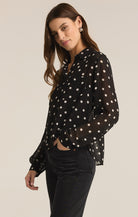 Vivienne Polka Dot Top-Long Sleeves-Vixen Collection, Day Spa and Women's Boutique Located in Seattle, Washington