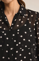 Vivienne Polka Dot Top-Long Sleeves-Vixen Collection, Day Spa and Women's Boutique Located in Seattle, Washington