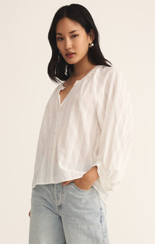 Wren Button Up Top-Long Sleeves-Vixen Collection, Day Spa and Women's Boutique Located in Seattle, Washington