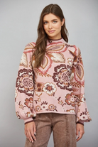 Wildflower Paisley Sweater-Sweaters-Vixen Collection, Day Spa and Women's Boutique Located in Seattle, Washington