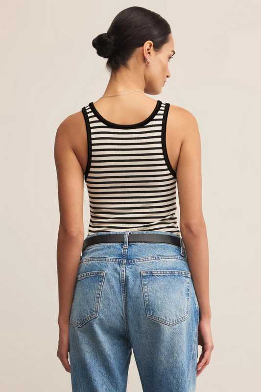 Classic Striped Scoop Tank-Tank Tops-Vixen Collection, Day Spa and Women's Boutique Located in Seattle, Washington