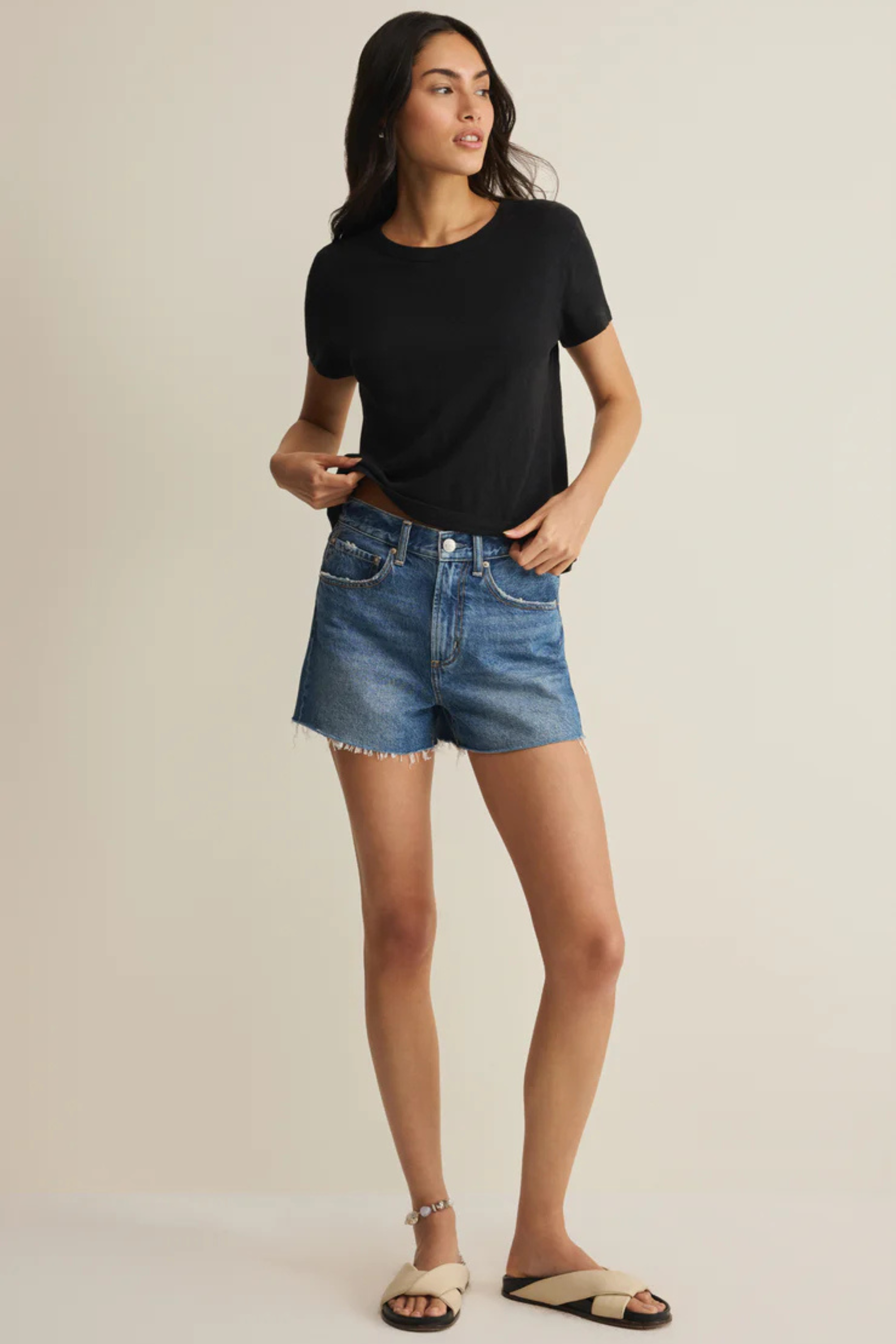 Junie Slub Tee Shirt-Tops-Vixen Collection, Day Spa and Women's Boutique Located in Seattle, Washington