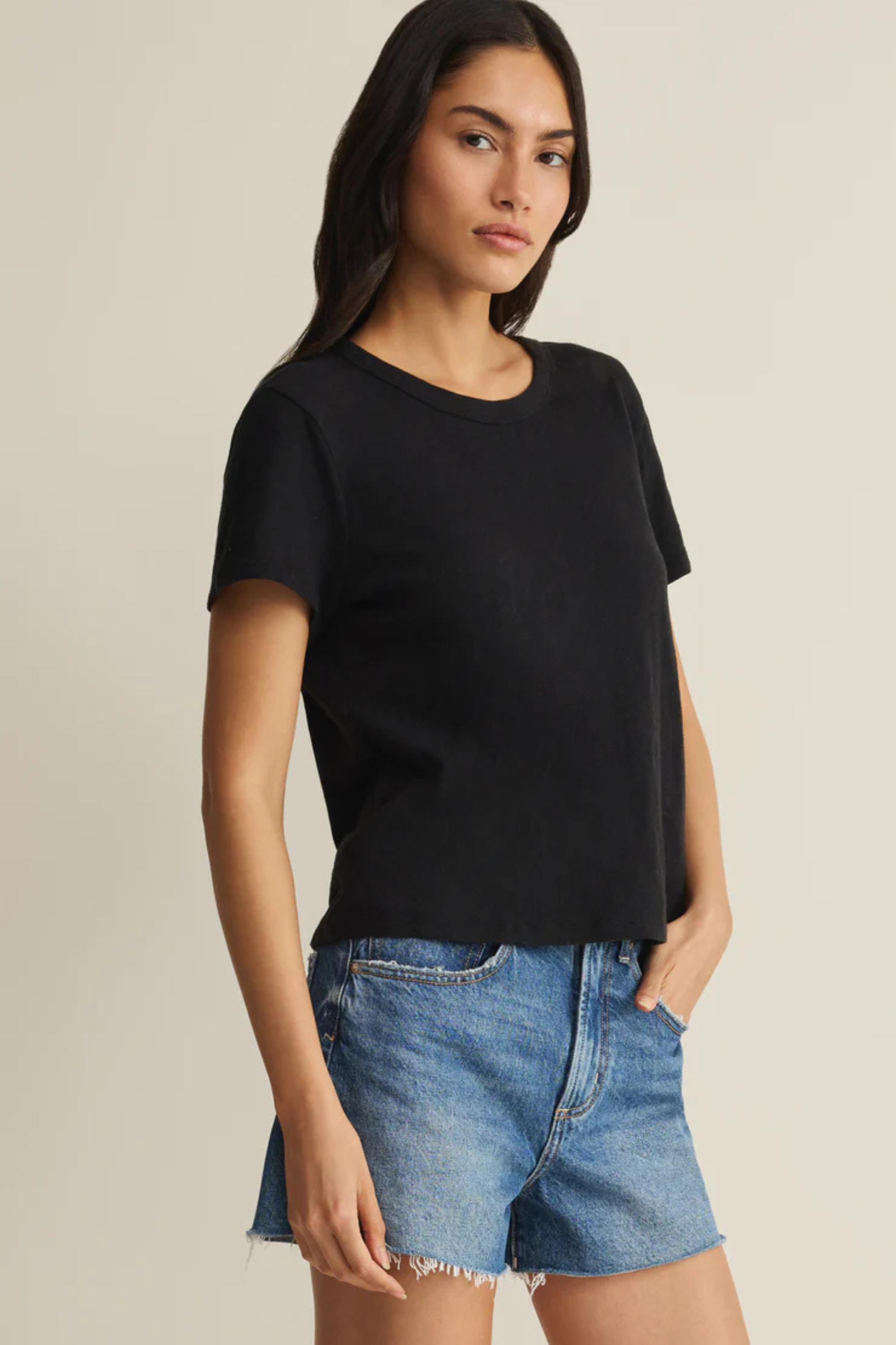 Junie Slub Tee Shirt-Tops-Vixen Collection, Day Spa and Women's Boutique Located in Seattle, Washington