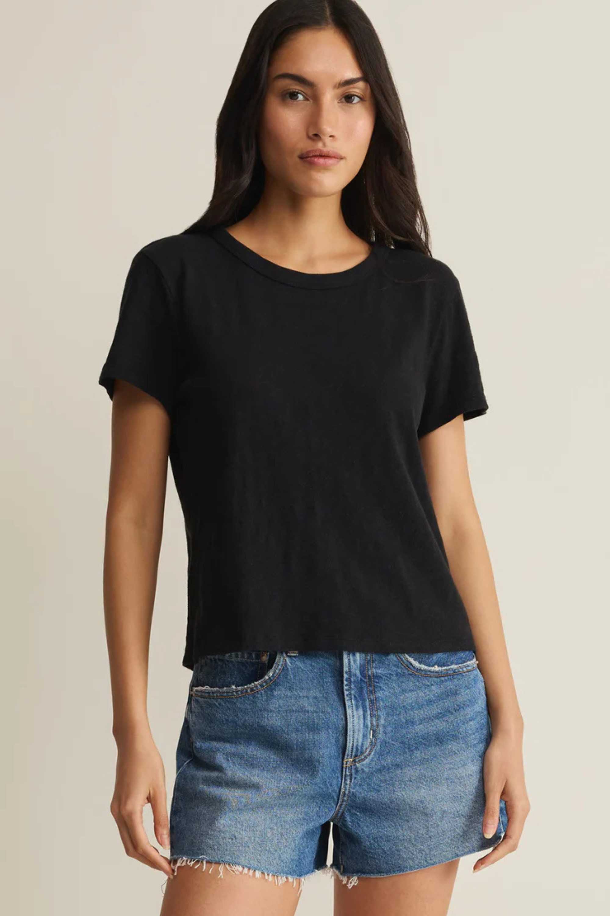 Junie Slub Tee Shirt-Tops-Vixen Collection, Day Spa and Women's Boutique Located in Seattle, Washington