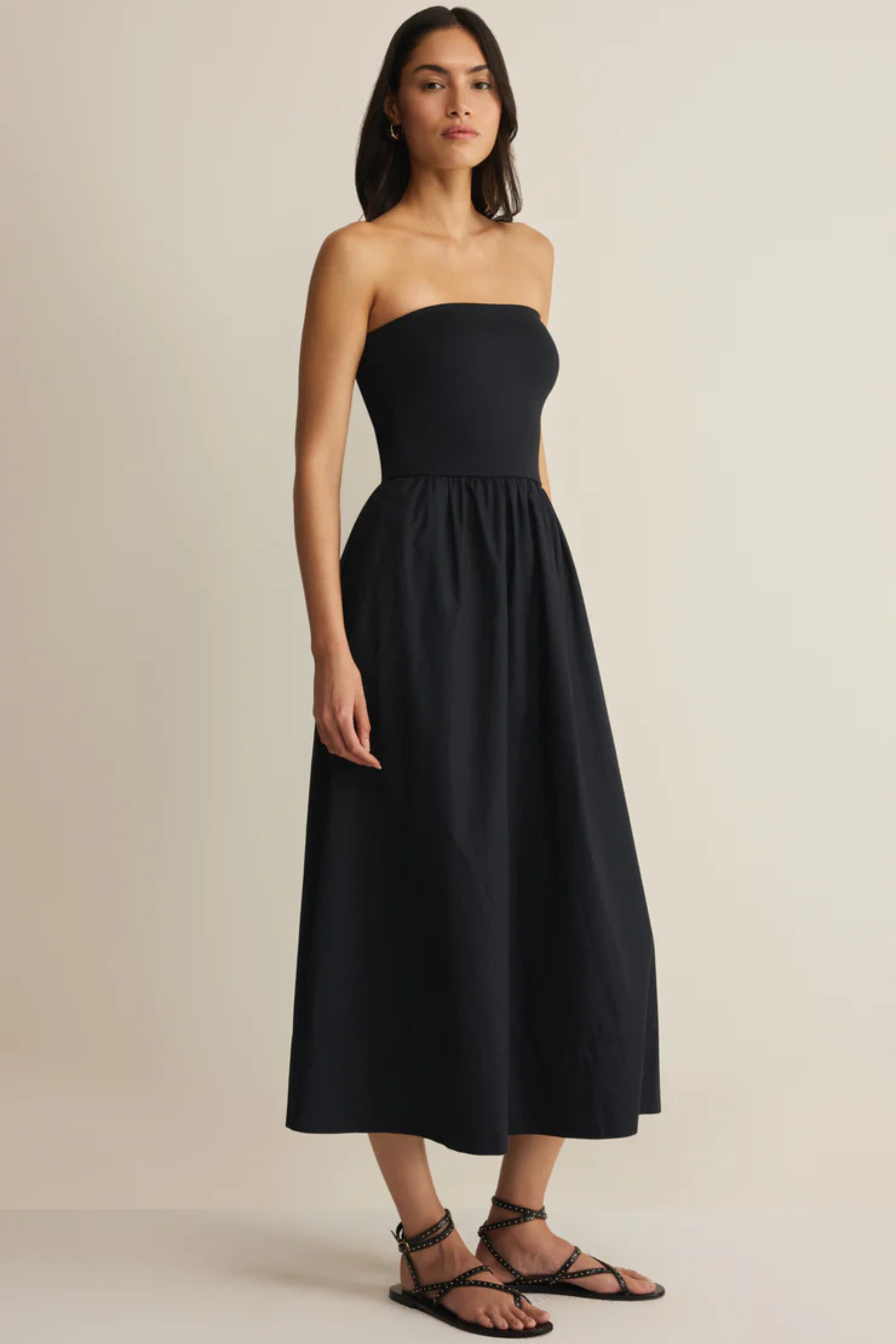 Sunsought Strapless Midi Dress-Dresses-Vixen Collection, Day Spa and Women's Boutique Located in Seattle, Washington