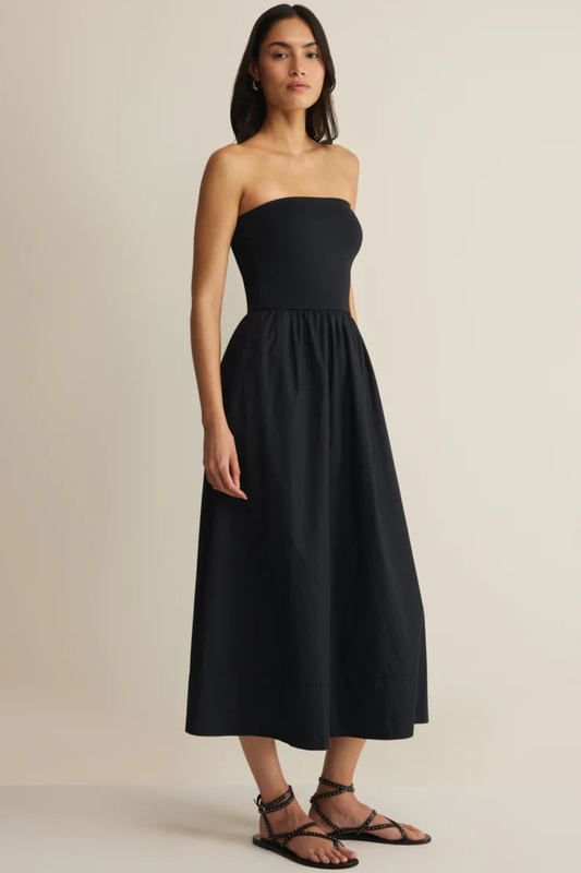 Sunsought Strapless Midi Dress-Dresses-Vixen Collection, Day Spa and Women's Boutique Located in Seattle, Washington
