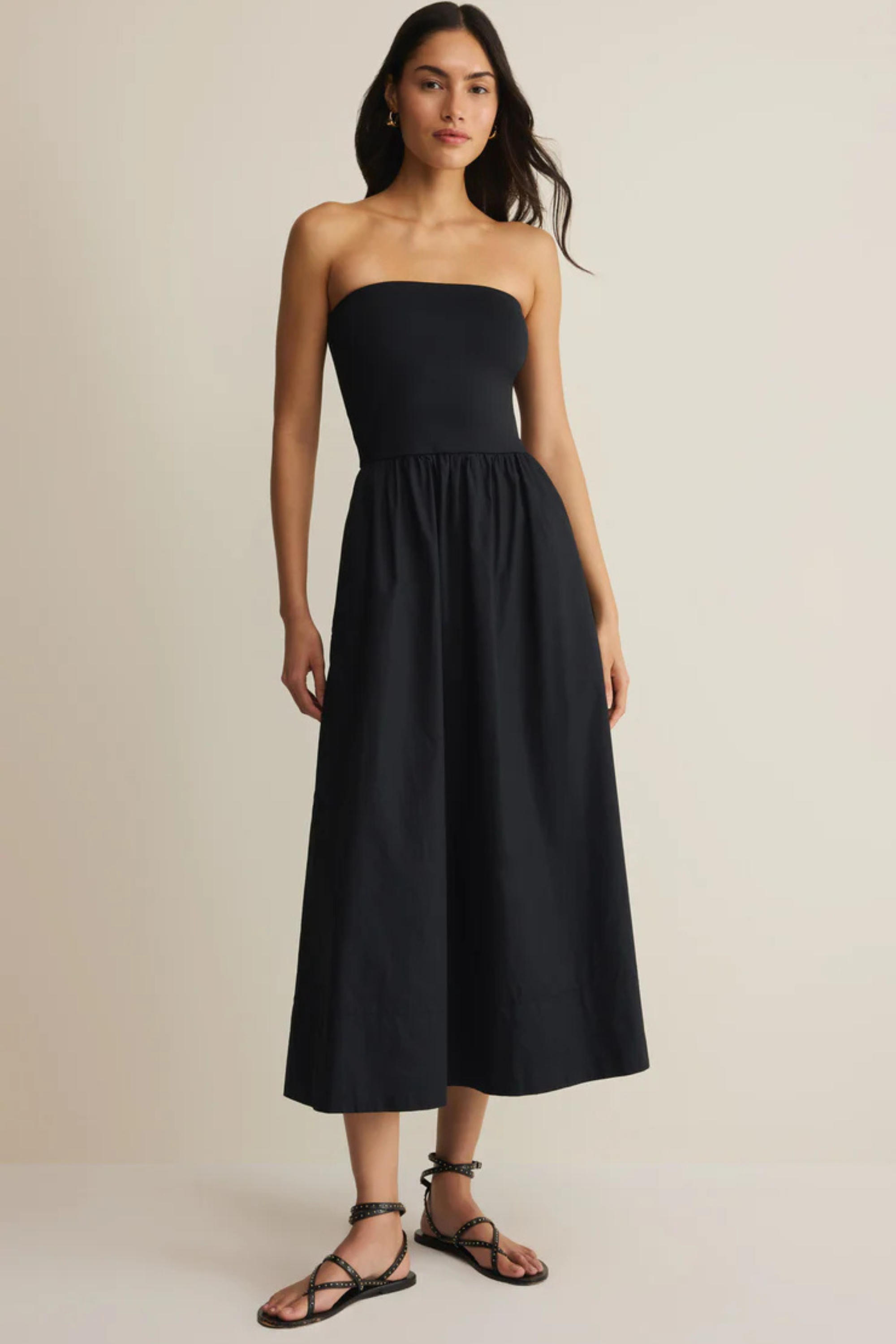 Sunsought Strapless Midi Dress-Dresses-Vixen Collection, Day Spa and Women's Boutique Located in Seattle, Washington
