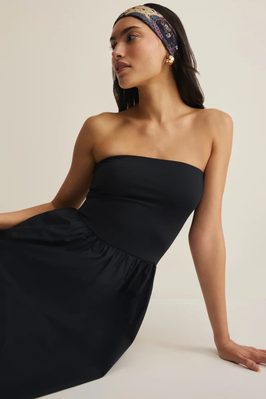 Sunsought Strapless Midi Dress-Dresses-Vixen Collection, Day Spa and Women's Boutique Located in Seattle, Washington