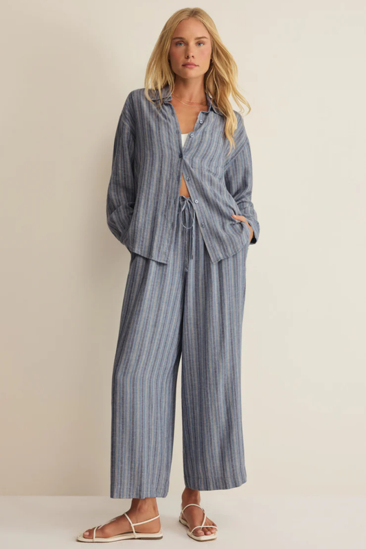 The Perfect Striped Button Up-Tops-Vixen Collection, Day Spa and Women's Boutique Located in Seattle, Washington