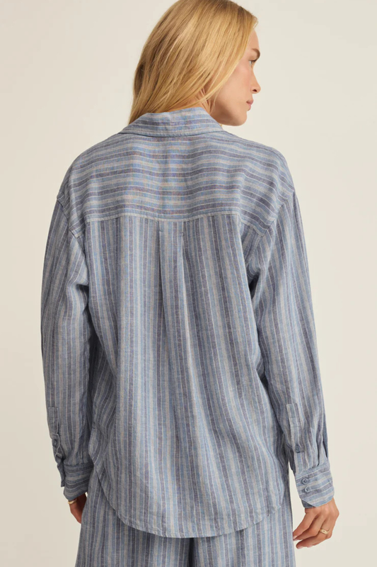 The Perfect Striped Button Up-Tops-Vixen Collection, Day Spa and Women's Boutique Located in Seattle, Washington