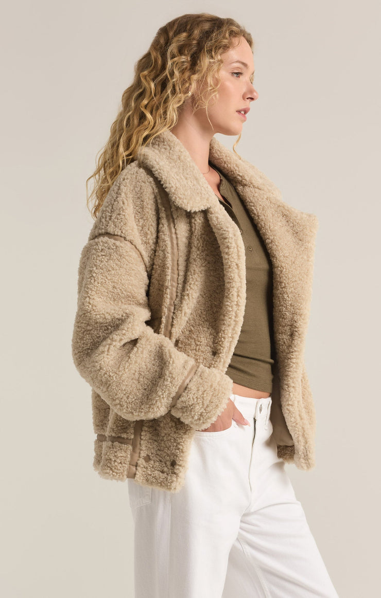 Ari Sherpa Coat-Jackets-Vixen Collection, Day Spa and Women's Boutique Located in Seattle, Washington