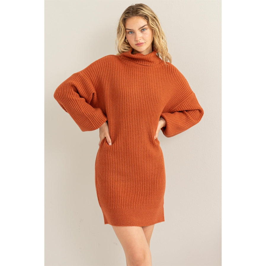 Your Sweetest Dream Rust Red Eyelash Knit Cropped Sweater