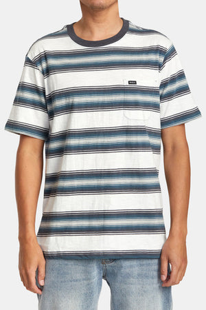 Polanco Stripe Tee, Antique White-Men's Tops-Vixen Collection, Day Spa and Women's Boutique Located in Seattle, Washington