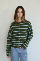 Pretty Piper Striped Cardigan-Sweaters-Vixen Collection, Day Spa and Women's Boutique Located in Seattle, Washington