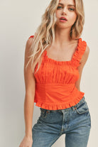 Orange Burst Top-Tank Tops-Vixen Collection, Day Spa and Women's Boutique Located in Seattle, Washington