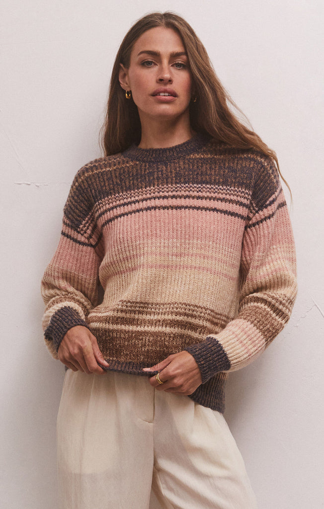 Evan Stripe Sweater-Sweaters-Vixen Collection, Day Spa and Women's Boutique Located in Seattle, Washington