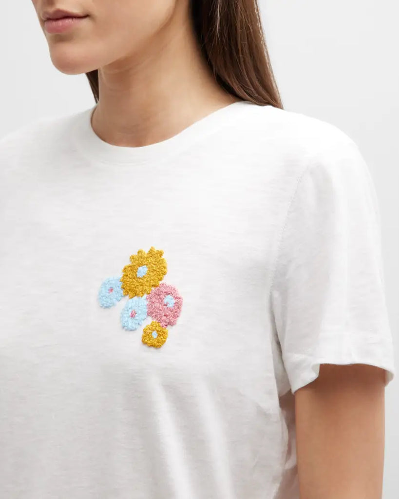 Short Sleeve Lazy Daisy Tee-Loungewear Tops-Vixen Collection, Day Spa and Women's Boutique Located in Seattle, Washington