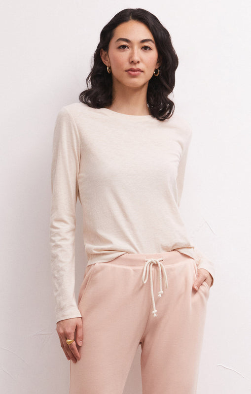 Modern Slub Long Sleeve Tee-Long Sleeves-Vixen Collection, Day Spa and Women's Boutique Located in Seattle, Washington