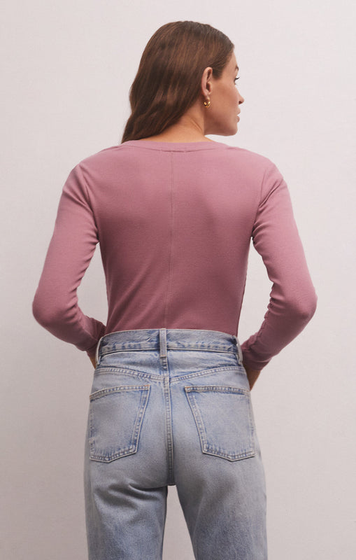 Sirena Rib Tee-Long Sleeves-Vixen Collection, Day Spa and Women's Boutique Located in Seattle, Washington