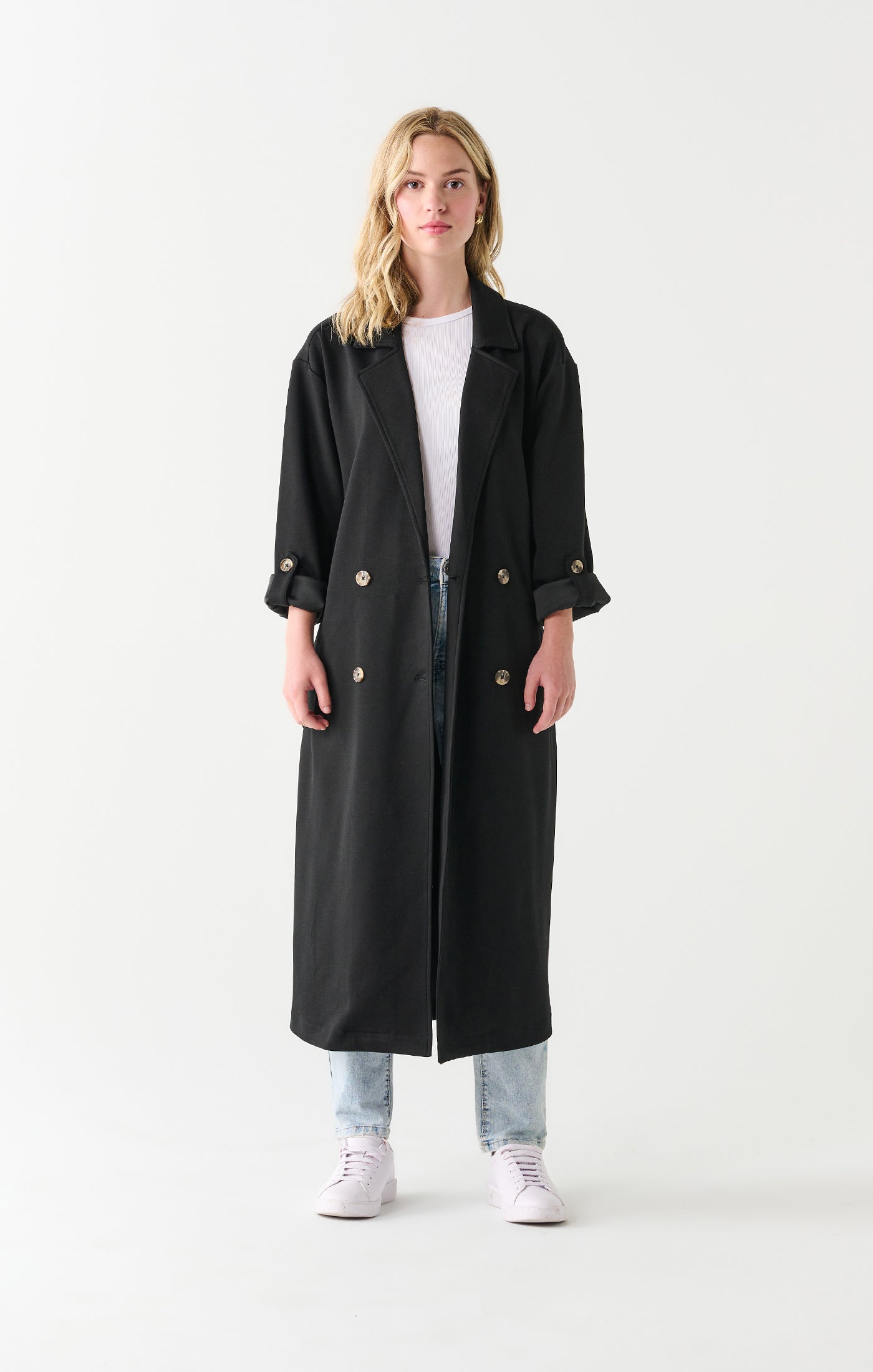 Stella Double Breasted Knit Trench