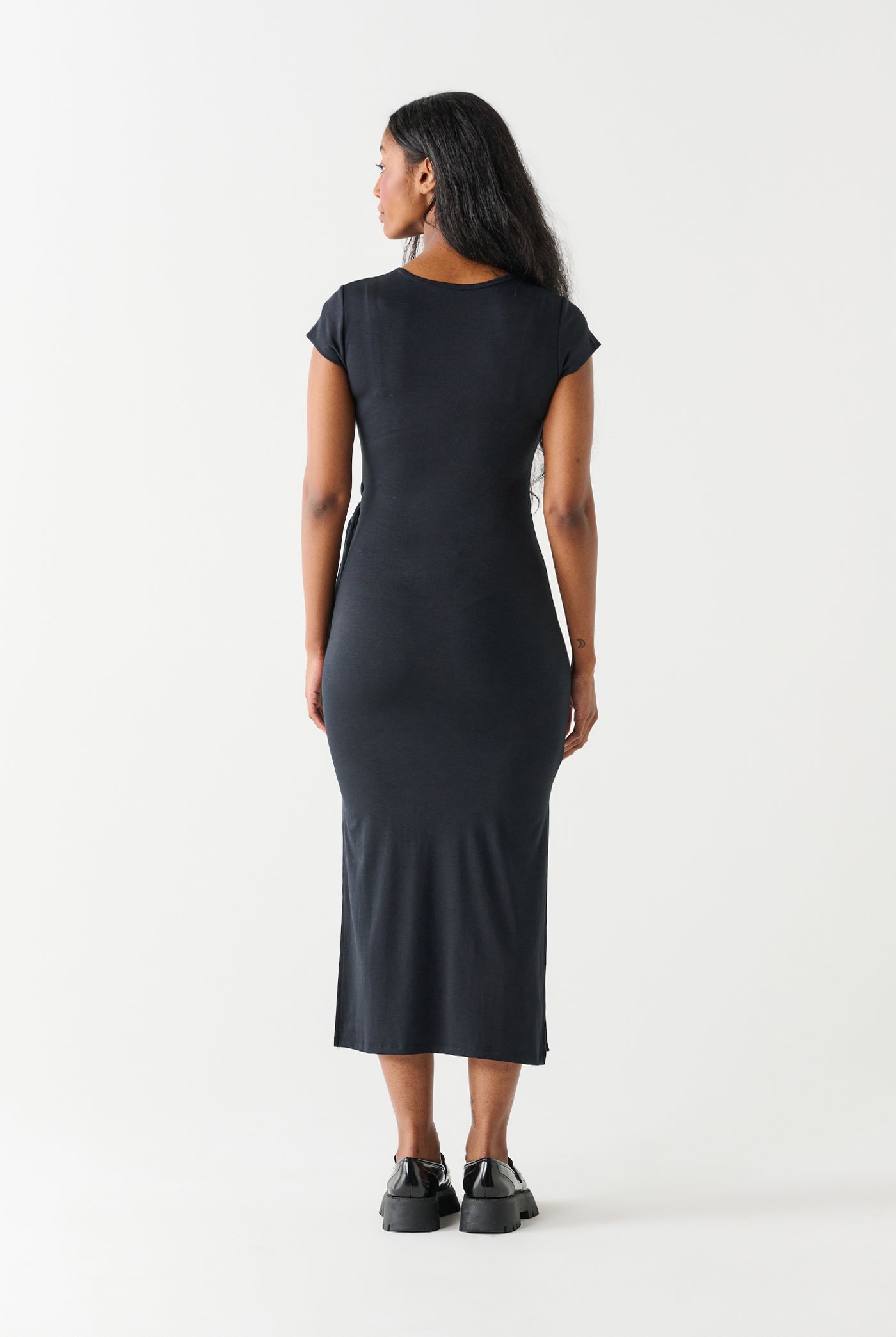Eliza Knot Detail Midi Dress-Dresses-Vixen Collection, Day Spa and Women's Boutique Located in Seattle, Washington