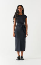 Eliza Knot Detail Midi Dress-Dresses-Vixen Collection, Day Spa and Women's Boutique Located in Seattle, Washington