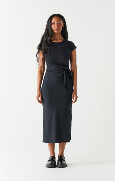 Eliza Knot Detail Midi Dress