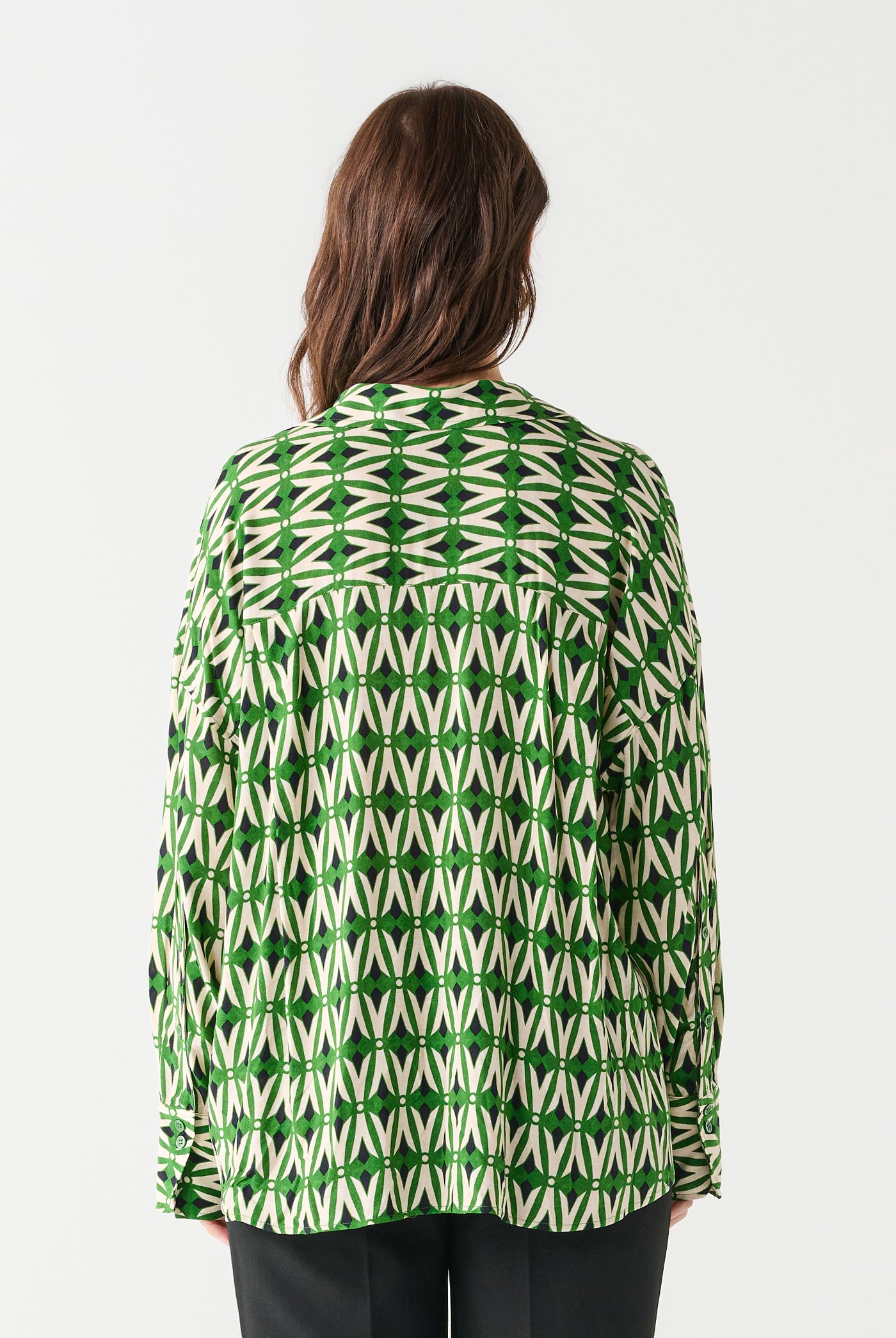 Elowen Printed Blouse-Long Sleeves-Vixen Collection, Day Spa and Women's Boutique Located in Seattle, Washington