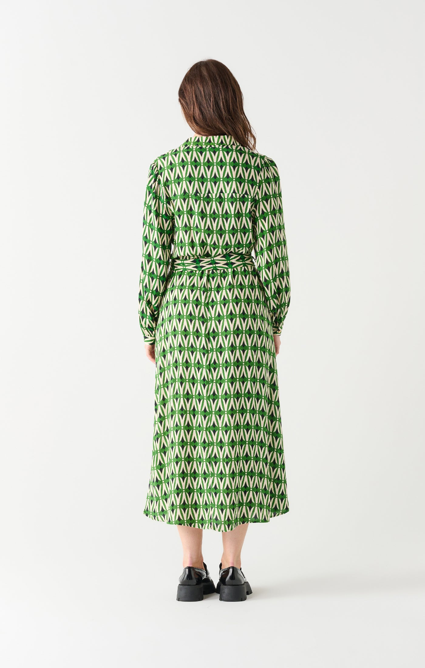 Bellamy Printed Midi Shirt Dress-Dresses-Vixen Collection, Day Spa and Women's Boutique Located in Seattle, Washington