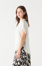 Lydia Short Sleeve Satin Top-Short Sleeves-Vixen Collection, Day Spa and Women's Boutique Located in Seattle, Washington