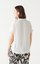 Lydia Short Sleeve Satin Top-Short Sleeves-Vixen Collection, Day Spa and Women's Boutique Located in Seattle, Washington