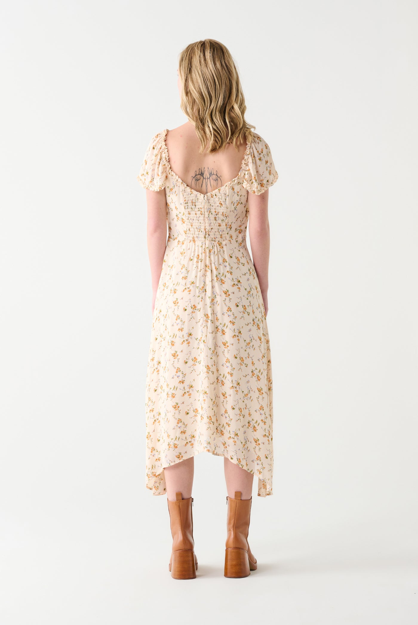 Marigold Dreams Sweetheart Midi Dress-Dresses-Vixen Collection, Day Spa and Women's Boutique Located in Seattle, Washington
