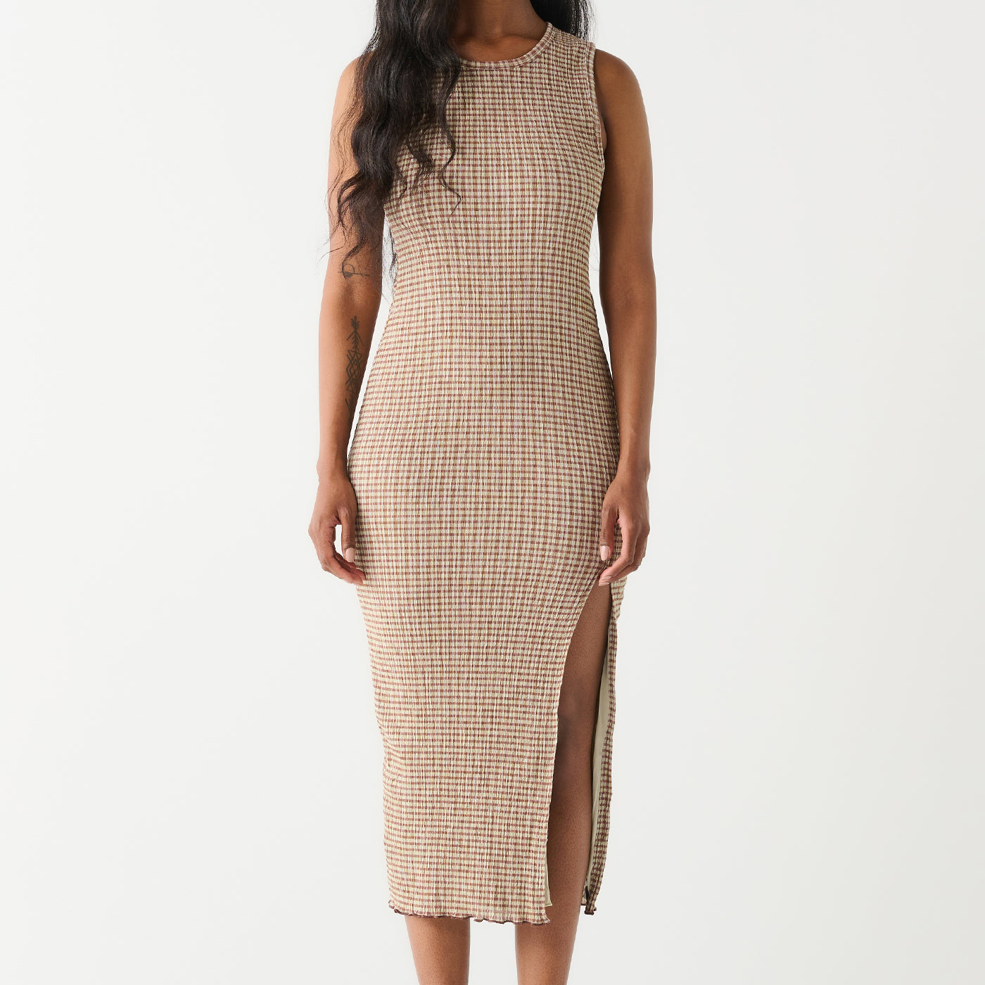 Dune Dancer Side Slit Midi Dress-Dresses-Vixen Collection, Day Spa and Women's Boutique Located in Seattle, Washington