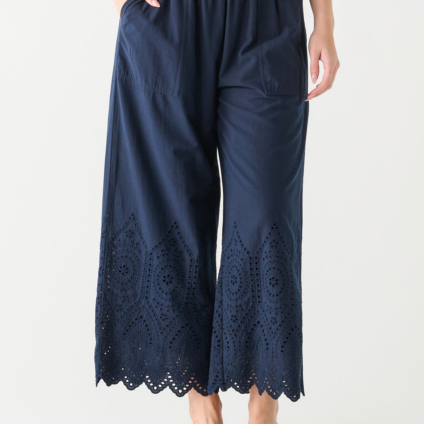 Eyelet Pull On Pants-Pants-Vixen Collection, Day Spa and Women's Boutique Located in Seattle, Washington
