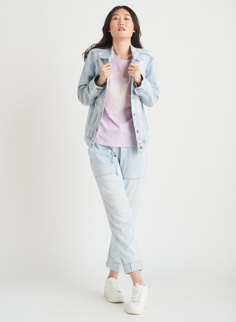 De-Stressed Denim Jacket-Outerwear-Vixen Collection, Day Spa and Women's Boutique Located in Seattle, Washington