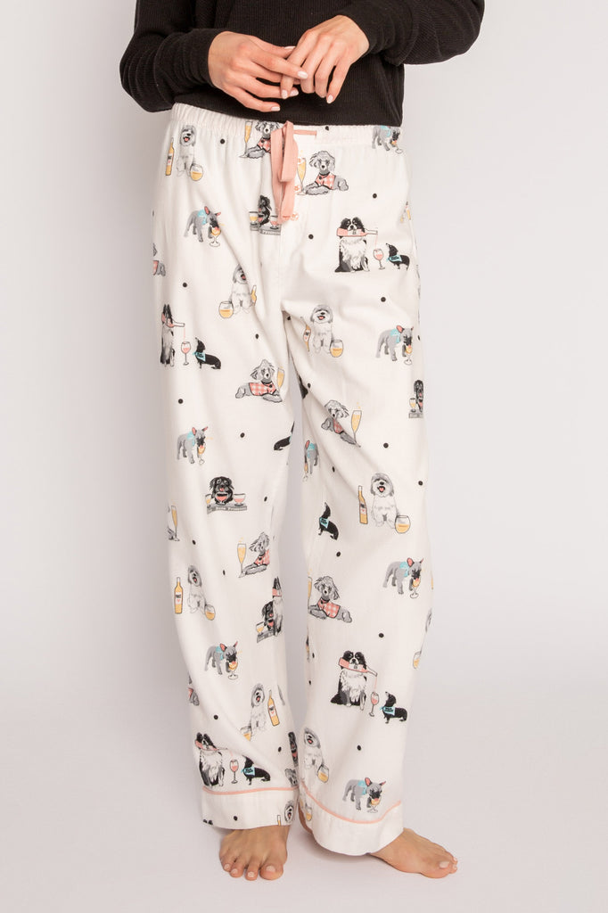 Lap Dog Flannel Pants-Loungewear Bottoms-Vixen Collection, Day Spa and Women's Boutique Located in Seattle, Washington