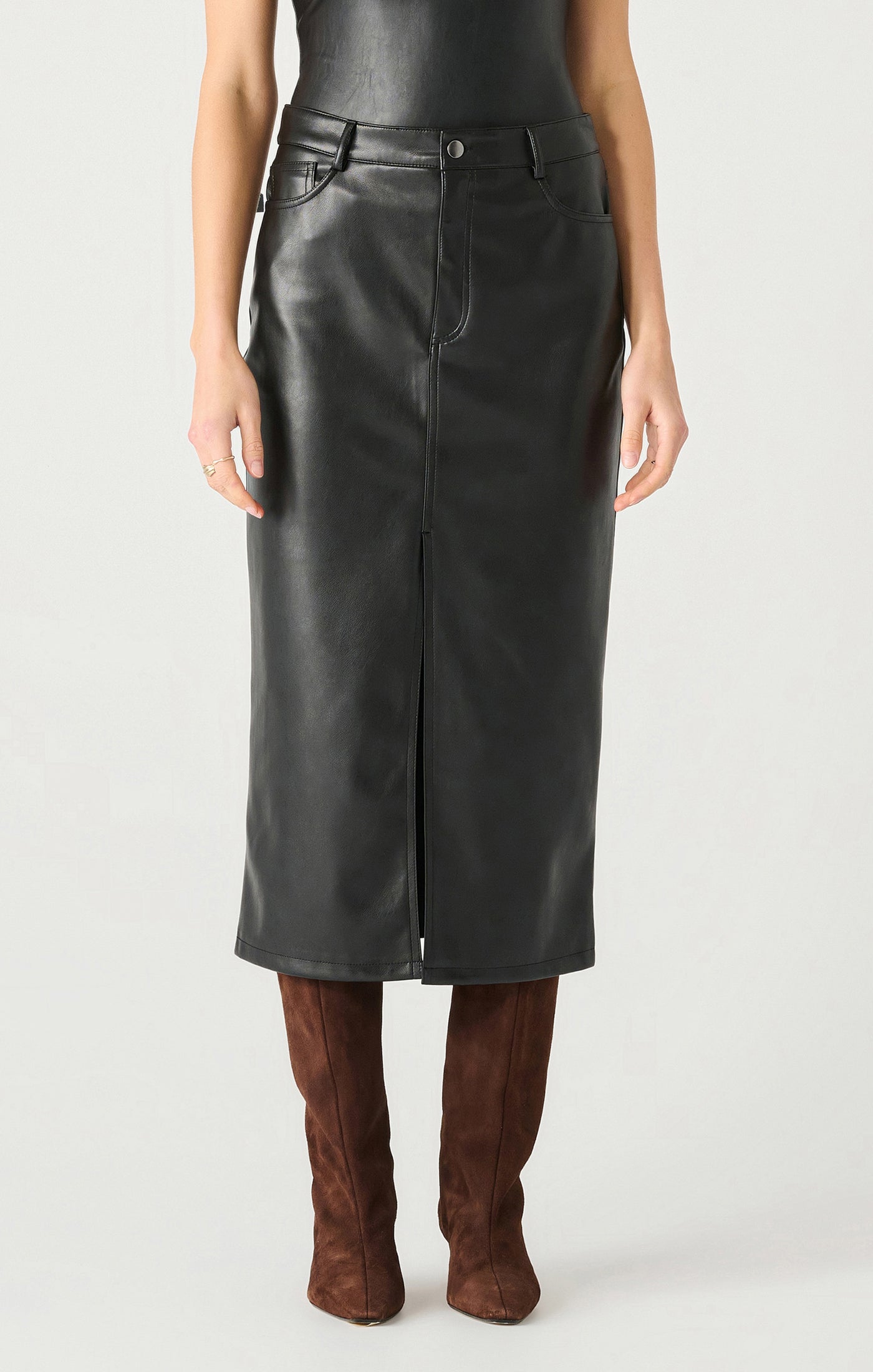 Ellie Leather Skirt-Skirts-Vixen Collection, Day Spa and Women's Boutique Located in Seattle, Washington