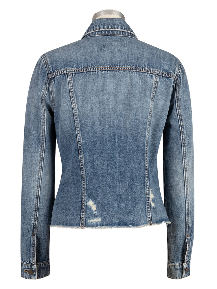 Julia Crop Jacket-Denim-Vixen Collection, Day Spa and Women's Boutique Located in Seattle, Washington