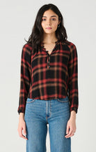 Denali Button Front Flannel-Long Sleeves-Vixen Collection, Day Spa and Women's Boutique Located in Seattle, Washington