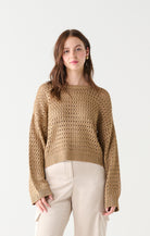 Sandbar Crochet Knit Sweater-Sweaters-Vixen Collection, Day Spa and Women's Boutique Located in Seattle, Washington