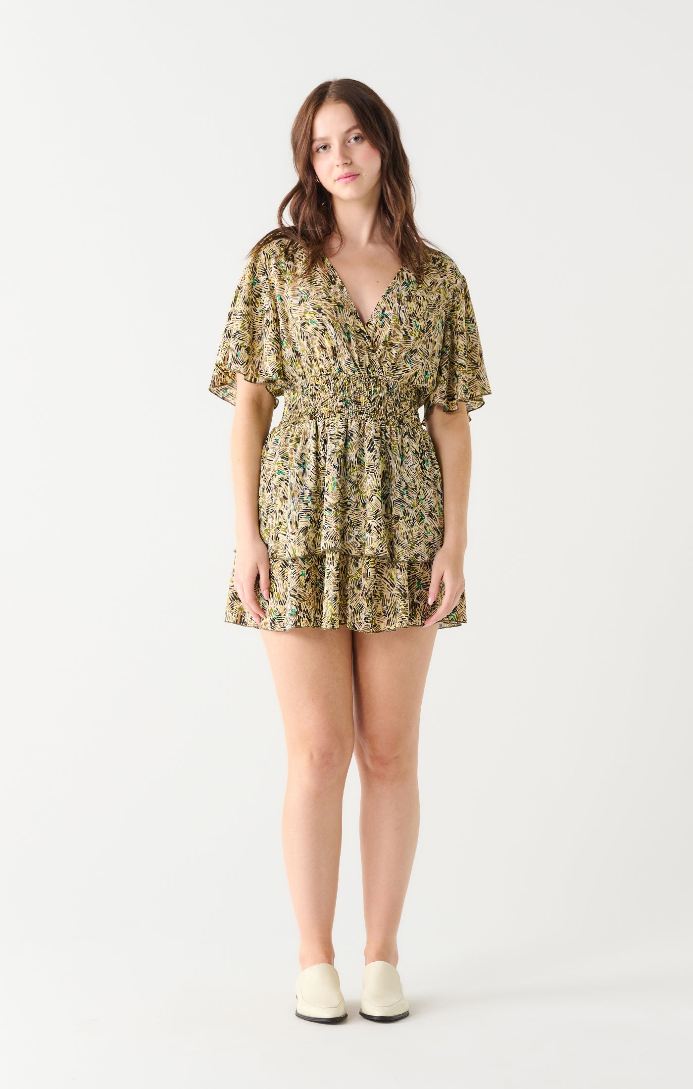 Calypso Printed Elastic Mini Dress-Dresses-Vixen Collection, Day Spa and Women's Boutique Located in Seattle, Washington