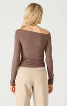 Rita Drape Front Top-Long Sleeves-Vixen Collection, Day Spa and Women's Boutique Located in Seattle, Washington