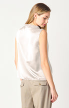 Maisy Drapeneck Blouse-Tank Tops-Vixen Collection, Day Spa and Women's Boutique Located in Seattle, Washington