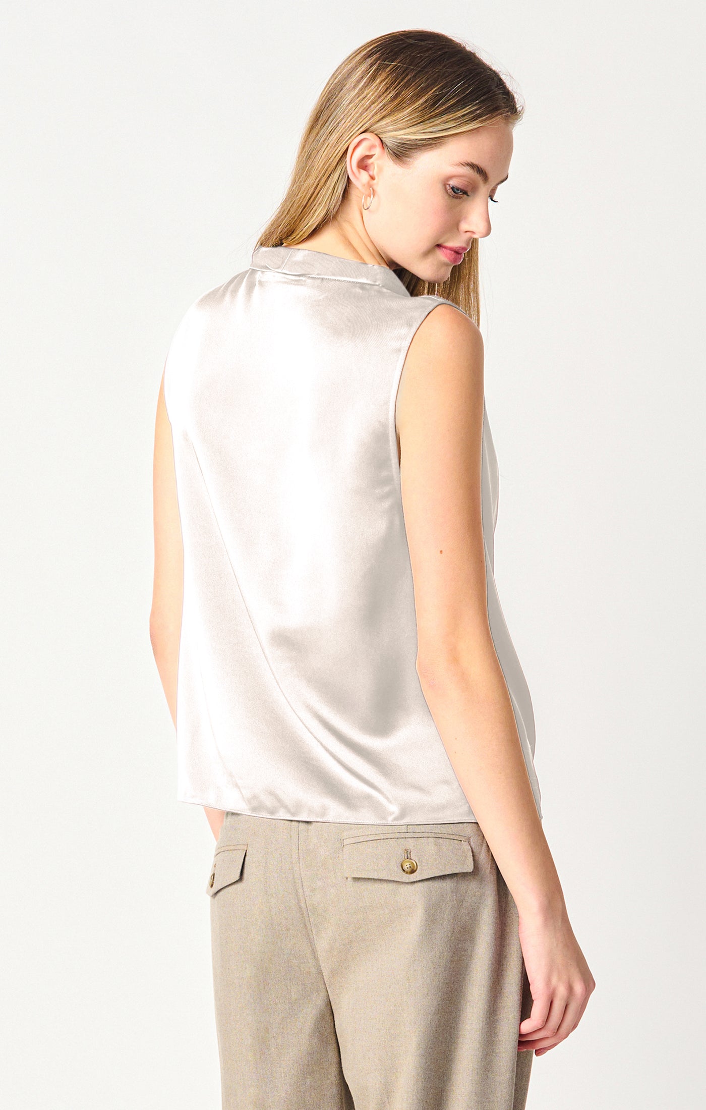 Maisy Drapeneck Blouse-Tank Tops-Vixen Collection, Day Spa and Women's Boutique Located in Seattle, Washington