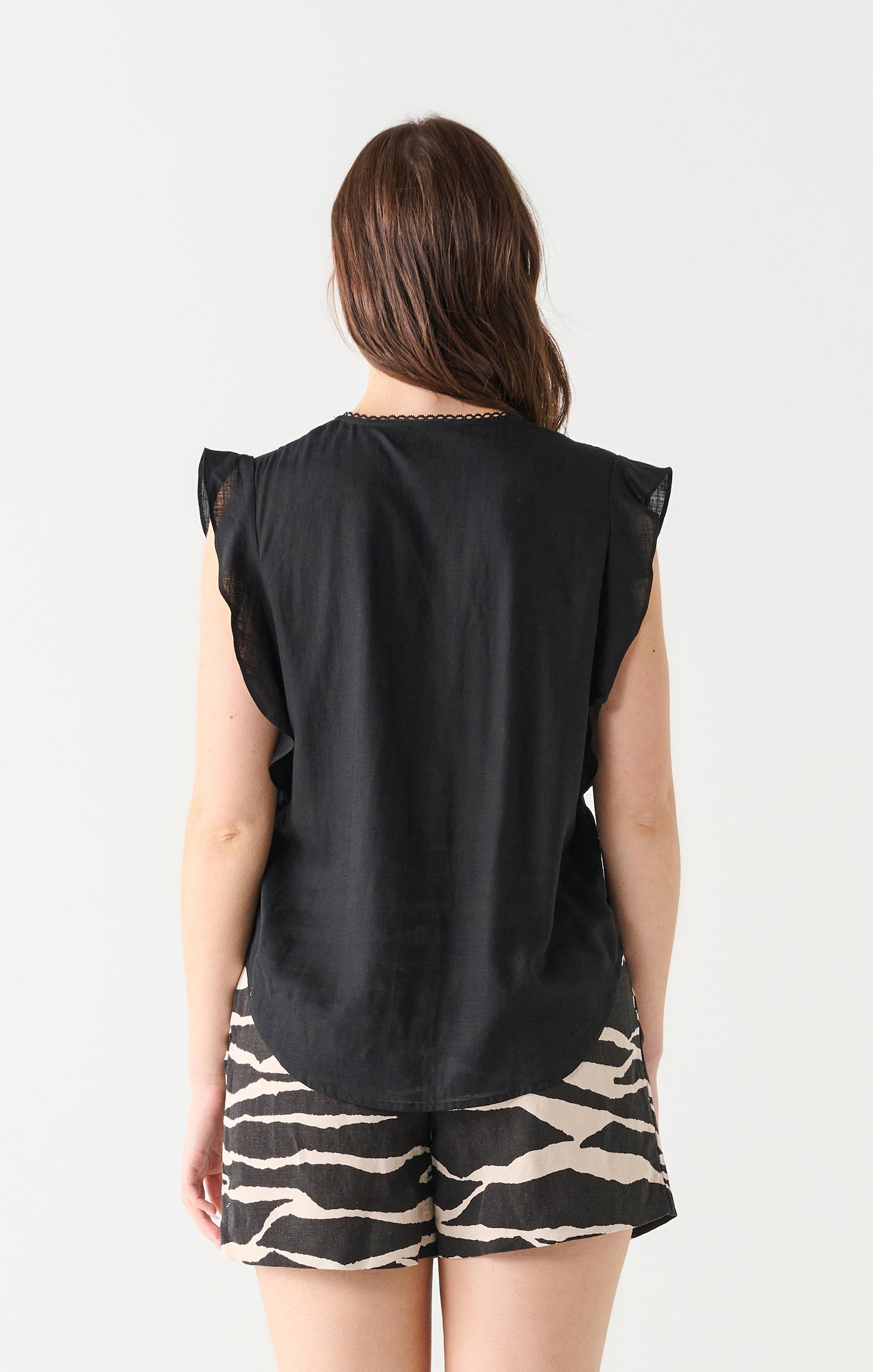 Raina Lace Blouse-Short Sleeves-Vixen Collection, Day Spa and Women's Boutique Located in Seattle, Washington