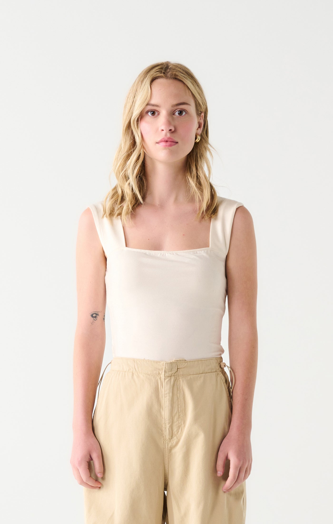 Nico Wide Strap Square Neck Tank-Tank Tops-Vixen Collection, Day Spa and Women's Boutique Located in Seattle, Washington