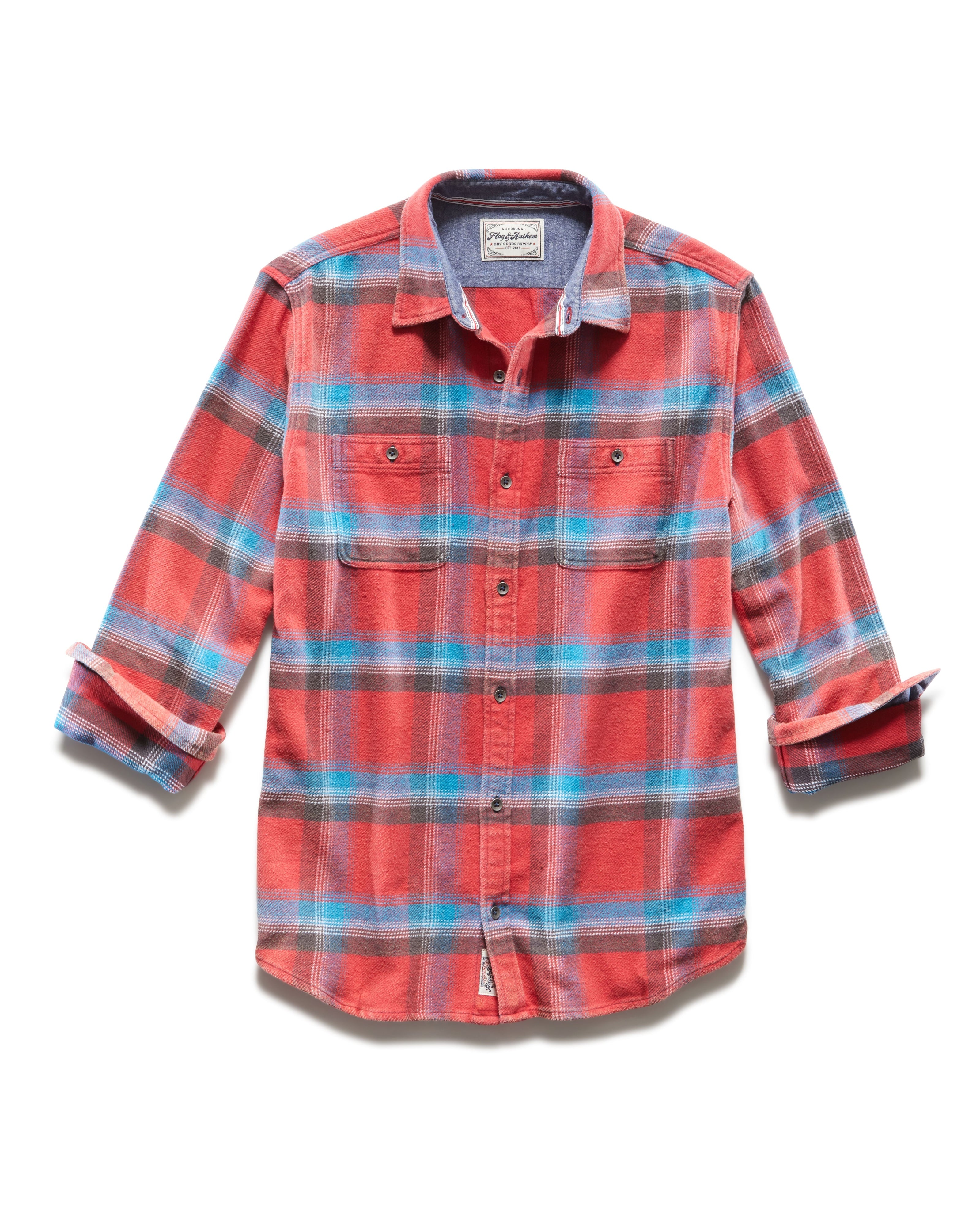 Lakspur Vintage Wash Flannel-Men's Tops-Vixen Collection, Day Spa and Women's Boutique Located in Seattle, Washington