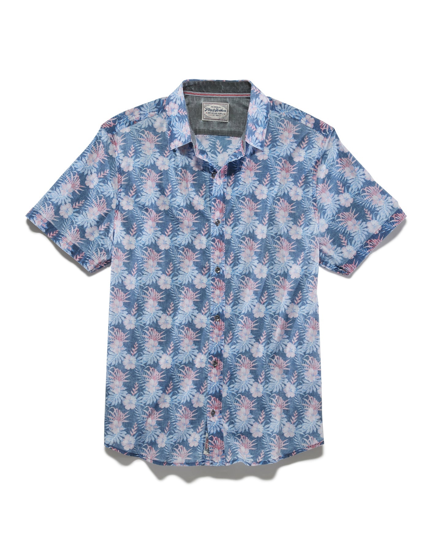 Puckett Vintage Soft Hibiscus Print Shirt-Men's Tops-Vixen Collection, Day Spa and Women's Boutique Located in Seattle, Washington